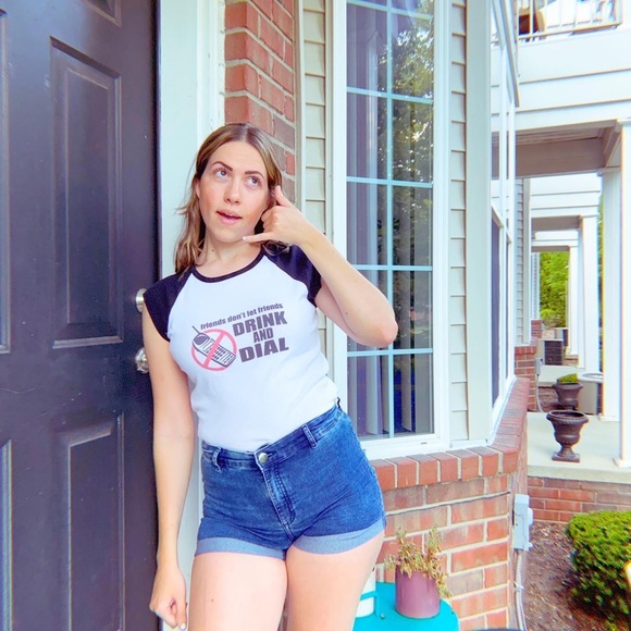 Friends Don’t Let Friends Drink and Dial Tee - Picture 4 of 4